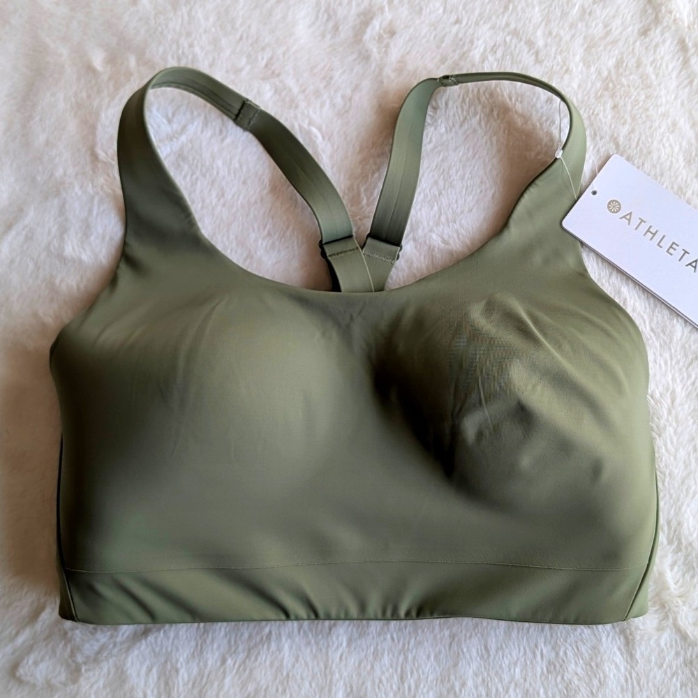 Athleta Advance Bra 34DD Olive Green High Impact Sports Bra New